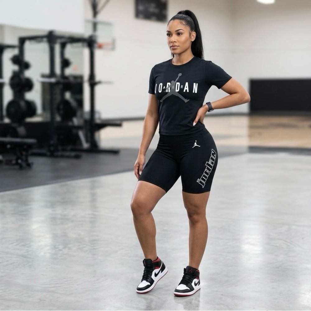 Jordan Women's Black Bike Shorts SZ 1X